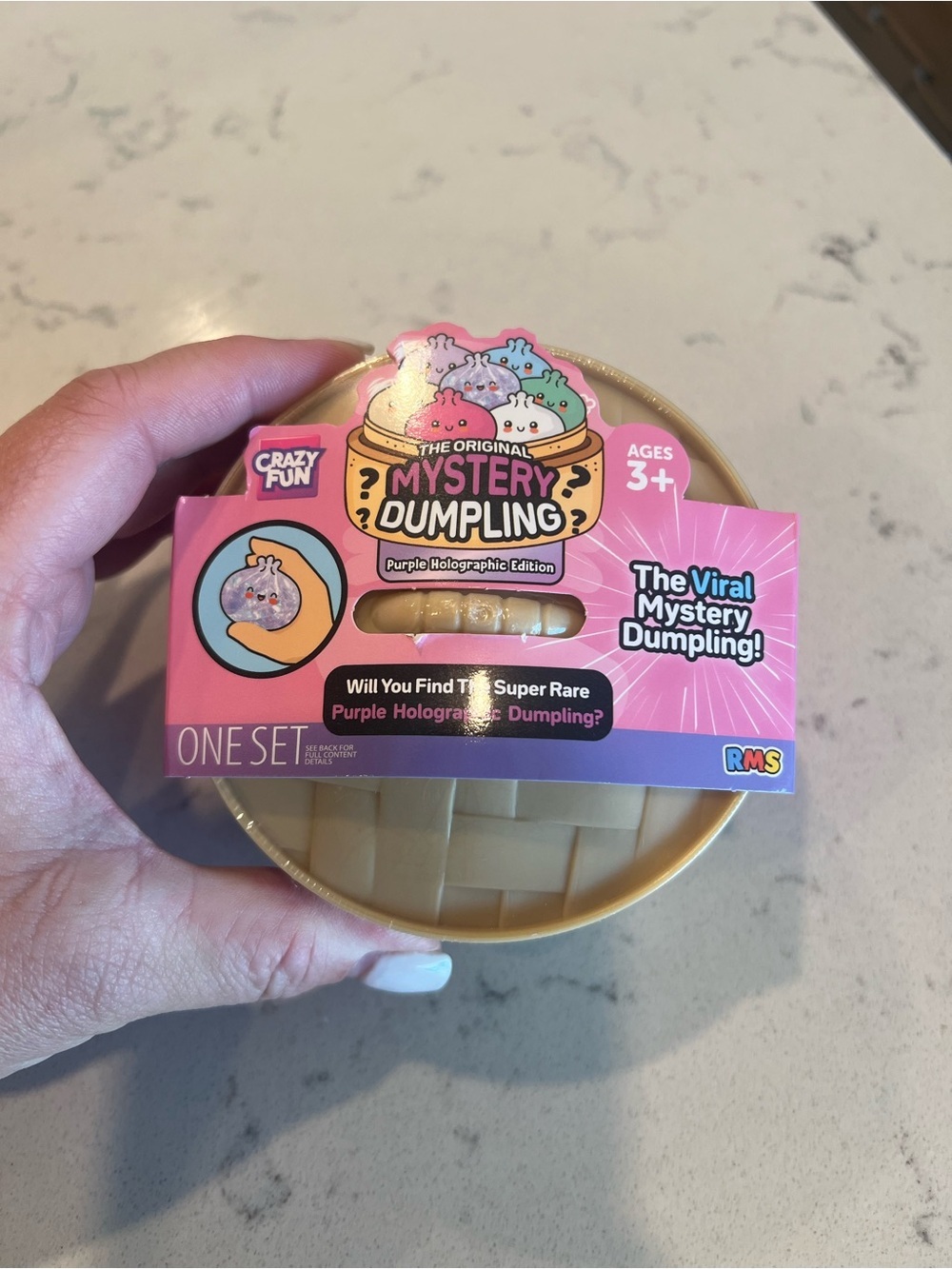 NWT Authentic Five Below Mystery Squishy Dumpling - Purple Holographic Edition